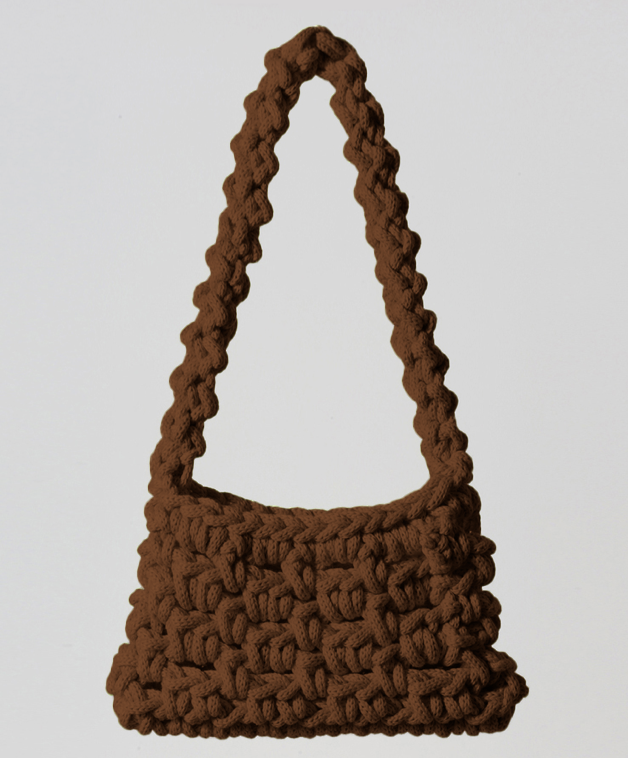 ELLA premium handcrafted shoulder bag in pure chocolate brown, crafted for sophisticated, sustainable elegance.